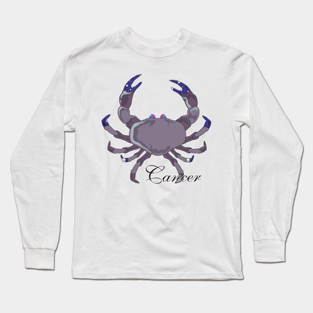 Starlight Cancer Long Sleeve T-Shirt by The Cuban Witch